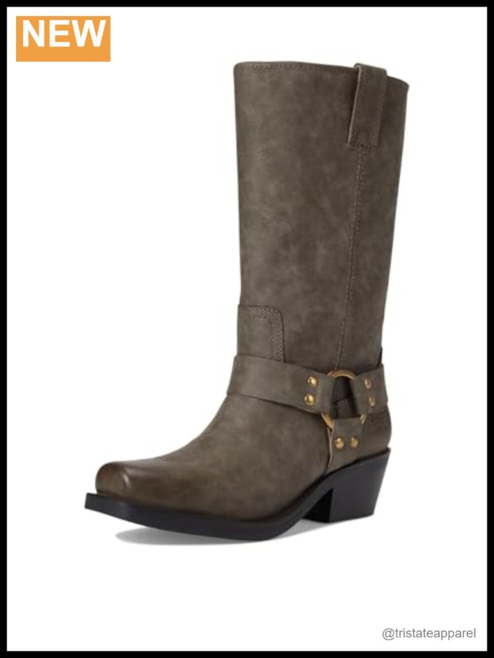 FRYE Women's Lorrie Harness Mid-Calf Motorcycle Boots Vegan Leather - Picture 6 of 6